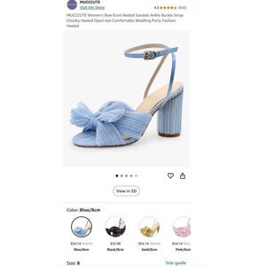 MUCCCUTE Women's Bow Knot Heels